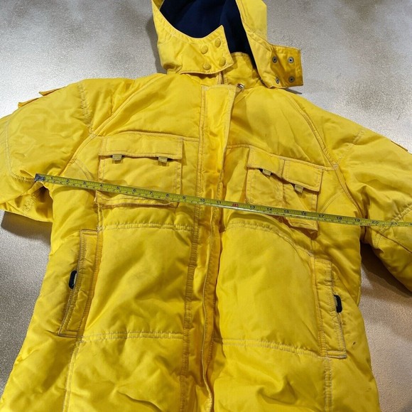 Vintage 90s Tommy Hilfiger Puffer Down Pullover Jacket Size S Hoodie Yel… - Picture 4 of 4